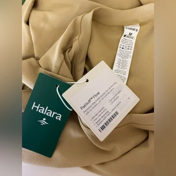 HALARA Patitoff Flow Crew Neck Sleeveless Cropped Yoga Tank Top M Curds & Whey - Picture 3 of 8